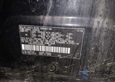 2006 Toyota Rav4 Base V6 from USA, damaged, VIN JTMZK33V565000064